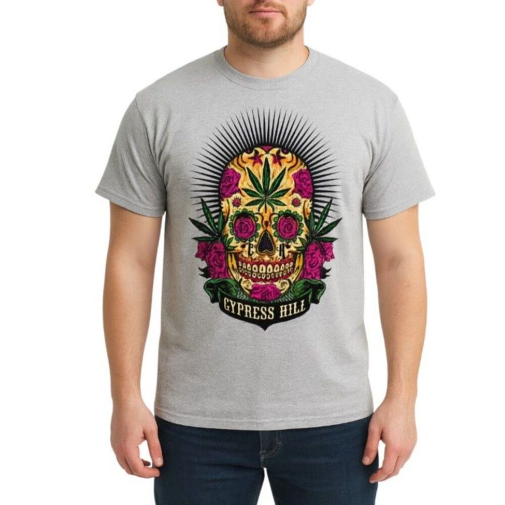 Cypress Hill Sugar Skull Short Sleeve T-Shirt | Large